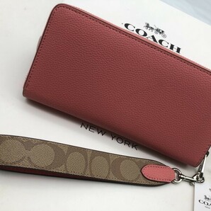 コーチ COACH 長財布 財布 シグネチャー アコーディオンラウンドジップウォレット新品 未使用 贈り物CK427 m206Cの画像6