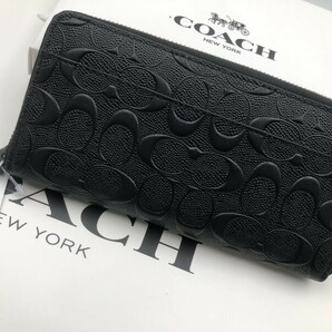 コーチ COACH 長財布 財布 シグネチャー アコーディオンラウンドジップウォレット新品 未使用 贈り物F58113 j211Cの画像2