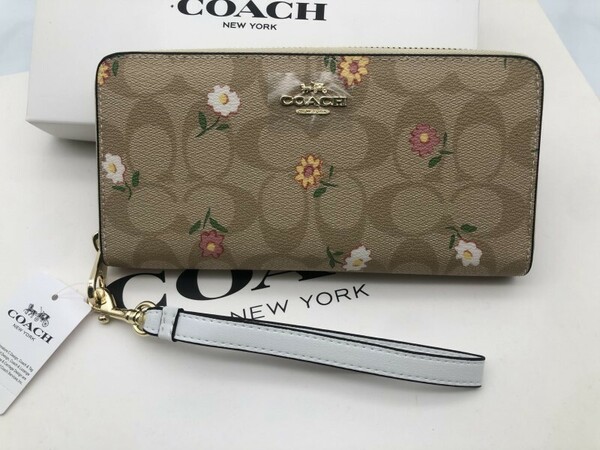 コーチ COACH 長財布 財布 シグネチャー アコーディオンラウンドジップウォレット新品 未使用 贈り物q175C CH360