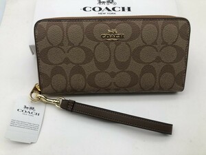 コーチ COACH 長財布 財布 ロング ジップ ストラップ付き ラウンドファスナー財布 新品 未使用 贈り物C4452 z067C