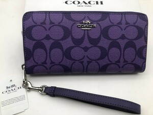 コーチ COACH 長財布 財布 シグネチャー アコーディオンラウンドジップウォレット新品 未使用 贈り物158C C4452 