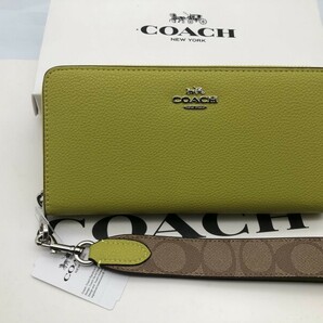 コーチ COACH 長財布 財布 シグネチャー アコーディオンラウンドジップウォレット財布 新品 未使用 贈り物 CK427 a204の画像1