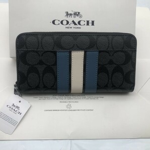 コーチ COACH 長財布 財布 シグネチャー アコーディオンラウンドジップウォレット 新品 未使用 贈り物F26070 b120の画像2