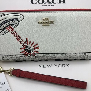 コーチ COACH 長財布 財布 シグネチャー アコーディオンラウンドジップウォレット新品 未使用 贈り物h171 C7800の画像1