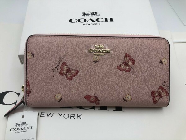 コーチ COACH 長財布 財布 シグネチャー アコーディオンラウンドジップウォレット新品 未使用 贈り物2857 t246