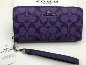 コーチ COACH 長財布 財布 シグネチャー アコーディオンラウンドジップウォレット新品 未使用 贈り物b158C C4452