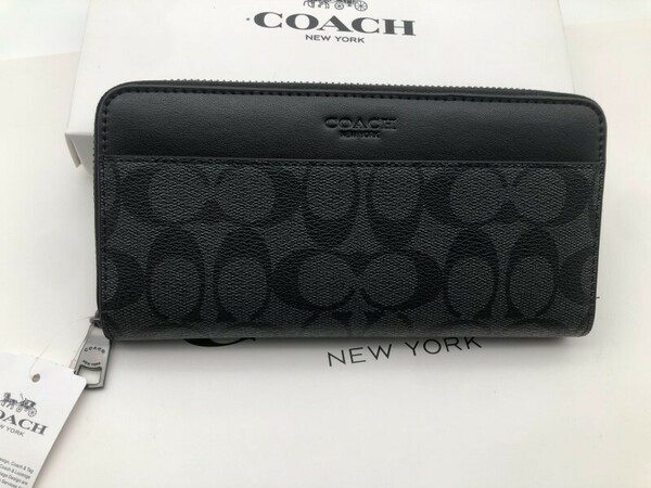 コーチ COACH 長財布 財布 シグネチャー アコーディオンラウンドジップウォレット新品 未使用 贈り物F58112 m292C