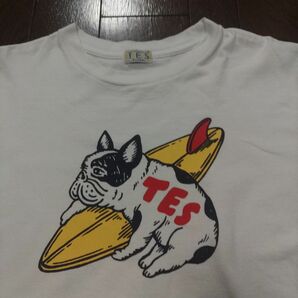 TES BANKS DEUS Tシャツ　XL　白　犬　サーフィン