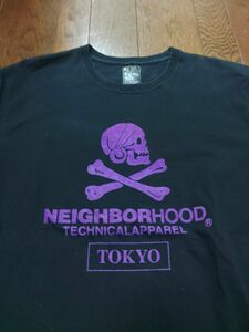 NEIGHBORHOOD　challenger Supreme Tシャツ　3　L　黒　紫　ドクロ　スカル