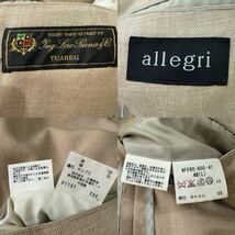 美品【至極の高級感】Loro Piana キャメル生地 リネン シルクブレンド allegri テーラードジャケット ロロピアーナ 最高級 XLサイズ 相当_画像9