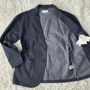 未使用タグ付き【大人のお洒落】B:MING by BEAMS ストレッチ デニム テーラードジャケット オーバーサイズ インディゴ Mサイズ ビームス 春