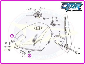 【新品】 左右タンクラバー MC21 MC28 17512-MN8-000