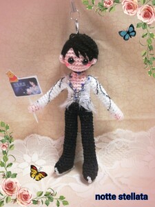 ** Hanyu Yuzuru san manner image hand made knitting strap,[notte stellata 2024]***