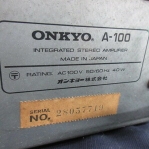 【ONKYO/オンキョー】T-100 プリメインアンプ/A-100 FM・AMステレオチューナー/オーディオの画像10
