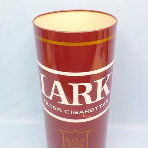 ◆雑貨 LARK スチール缶 赤 傘立て ゴミ箱 ダストボックス 煙草 レッド系 当時物 昭和レトロ インテリア タバコ フィリップモリス ラークの画像3