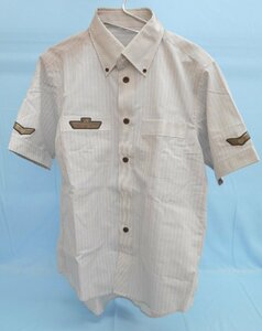 制服 JR東日本 半袖 ボタン シャツ 制服 国鉄 グッズ 夏用 サイズLL 東レ製 中古