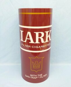 ◆雑貨 LARK スチール缶 赤 傘立て ゴミ箱 ダストボックス 煙草 レッド系 当時物 昭和レトロ インテリア タバコ フィリップモリス ラーク