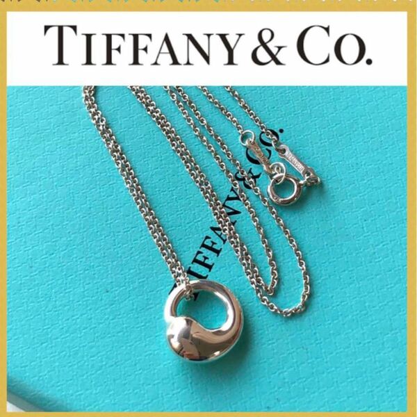 美品　Tiffany ティファニーエターナルサークルネックレス　シルバー925
