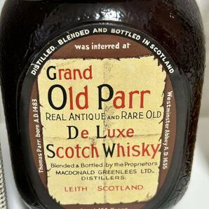 3点セット Grand Old Parr グランド オールド スコッチ ウイスキー 760ml 43度 特級 古酒 角瓶 HERMES-DELICA ROUGE 1959 ヘルメスワインの画像2