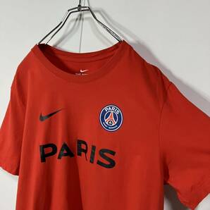 NIKE ナイキ PSG パリサンジェルマン プリント クルーネック 半袖 Tシャツ 古着 レッド XLの画像5