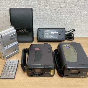 【Kodak コダック MEGA PIXEL DC120など ビデオカメラ3点セット】DC50/JVC ポケットムービー GR-DVXU/A64-040の画像1