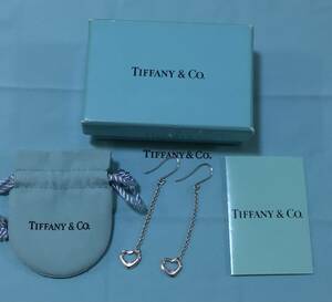 TIFFANY&Co. Tiffany SV925 серебряный Open Heart цепь серьги 