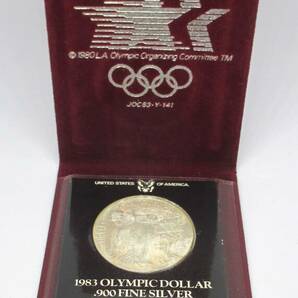 ◆アメリカ UNEITED STATES OF AMERICA 1983 OLYMPIC DOLLAR .900FINE SILVER PROOF CONDITION◆oy5の画像1