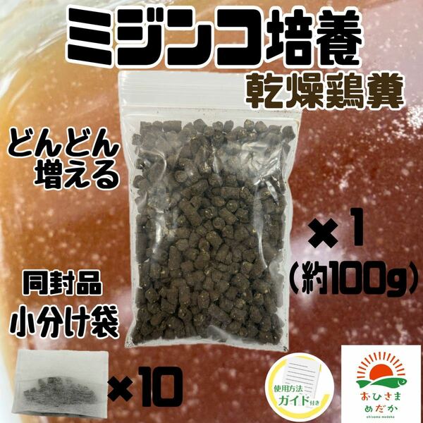 送料無料【ミジンコ培養乾燥鶏糞 1袋】メダカエサ 鶏ふん メダカ卵めだかタマミジンコ オオミジンコ タイリクミジンコPSBミドリムシ併用可