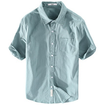 新入荷 半袖シャツ　夏服　カジュアルシャツ　サマーシャツ　コットンシャツ　トップス ダークグレー　L_画像2