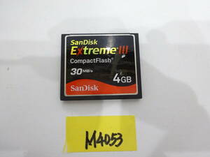 CF card 4GB SanDisk Extreme III SanDisk Extreme III CompactFlash CompactFlash Card M4053