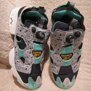 リーボック インスタポンプフューリースペックル（V66115）黒灰緑 28㎝ US10    Reebok INSTAPUMP FURY SP グリーン 2015年製 wj2404aの画像3