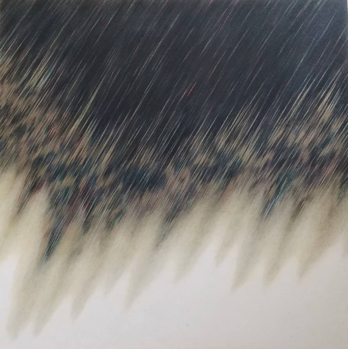 Masahiro Okada Miroir de Qi - Yin Yang XIX-6-b Dessin au crayon de couleur, créé en 1999, dédicacé, unique en son genre, encadré [Authenticité garantie] Masahiro Okada, Professeur, Université d'art et de design du Tohoku, Ouvrages d'art, Peinture, Dessin au crayon, Dessin au charbon de bois