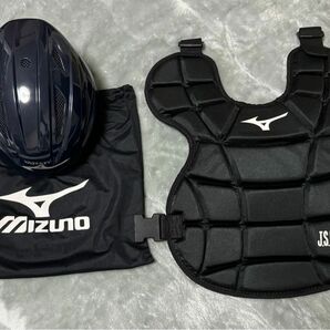 未使用　MIZUNO キャッチャー防具セット　袋　軟式用ヘルメット　少年野球