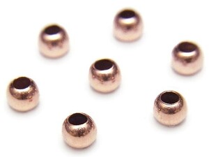 14KGF ピンクゴールドカラー ビーズ 丸玉 2mm[10コ販売] / 14KPG-167BZ