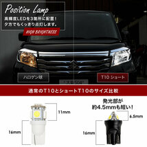 JB3/4 ライフダンク 新タイプ 高輝度 拡散型 ショート T10 LED ポジション＆ナンバー灯 ★★ 4個セット_画像4