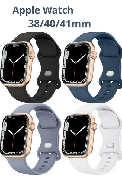 Apple Watch バンド コンパチブル シリコン 4色セット a