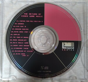 THE RETURN OF VIDEO GAME MUSIC 廃盤国内盤中古CD ザ・リターン・オブ・ビデオ・ゲーム・ミュージック ナムコ namco SCDC-00122 盤のみ