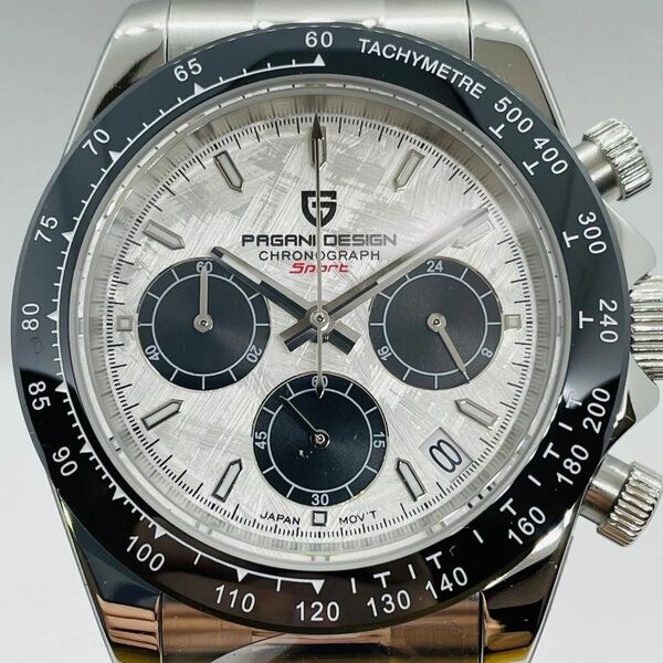 新品 メテオライト パガーニデザイン 腕時計 PAGANI DESIGN クロノグラフ デイトナ VK63 メタルベルト