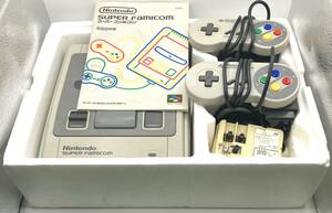【7610】任天堂 Nintendo SUPER FAMICOM ニンテンドー スーパーファミコン SHVC-001 付属品付き 外箱付き 通電確認済み ジャンク