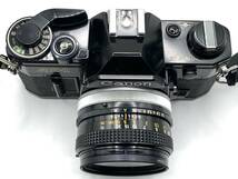 【7477】CANON キャノン AE-1 ブラックボディ レンズ FD 50mm 1:1.8 フィルムカメラ シャッターOK 一眼レフ_画像3