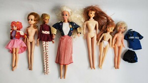 90年代 リカちゃん おしゃべり バービー 人形 タカラ マテル レトロ 昭和レトロ 当時物 着せ替え人形 まとめて ジャンク品 TAKARA