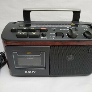 SONY ソニー ラジオカセットレコーダー ラジカセ AM FM TV 木目 CFM-A50 通電 ラジオ視聴可能 カセット動作不可 ジャンク扱いの画像1