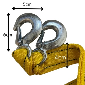 牽引 ロープ 牽引ロープ ケース付き 4m 5t 4メートル 5トン 牽引 事故 災害 レスキュー 脱輪 車 軽量 レッカー ハイエース プリウスの画像4