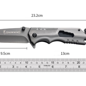アウトドア ナイフ フォールディングナイフ キャンプ 折りたたみナイフ 5-IN-1多機能ナイフ（色：ブラック） Q10の画像5