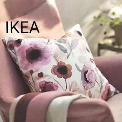 IKEA クッションカバー フローラル50x50