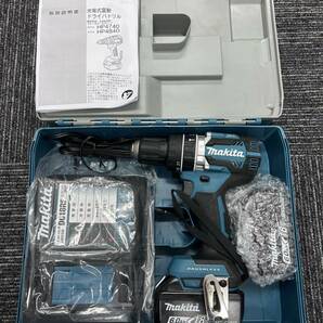 makita マキタ 18V 6.0Ah 充電式震動ドライバドリル ケース・充電器・バッテリ2個セット HP484DRGX 極上美品の画像1