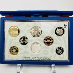 1円~ WWF設立50周年 日本 イギリス 2011年 プルーフ貨幣セット 額面666円+50p 銀約15.2g 記念硬貨 メダル PT2011wの画像1