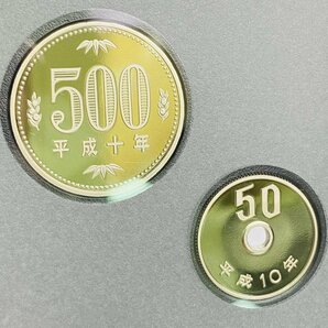 1円~ 1998年 平成10年 通常プルーフ貨幣セット 6点 まとめ 額面3996円 年銘板有 記念硬貨 記念貨幣 通貨 コイン COIN 造幣局 P1998_6の画像7