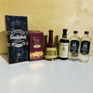 1円~ 未開栓 6本 Glenfiddich グレンフィディック ブラントン バーボンウイスキー BELL'S ベルズ 17年 バランタイン 宝純 古酒 目減り U130