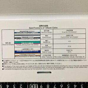 2015年 平成27年 通常 ミントセット 貨幣セット 新幹線鉄道開業50周年記念百円クラッド5点 額面500円 記念硬貨 記念貨幣 M2015sの画像2